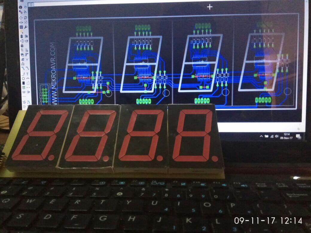 rangkaian seven segment 3 inch