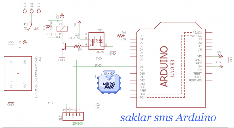 saklar sms arduino sim800