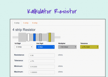 Kalkulator Resistor Online Untuk Resistor 4, 5 dan 6 warna