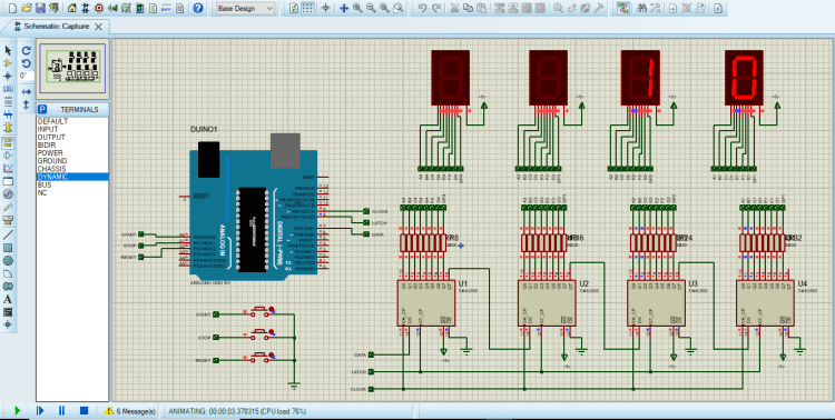 counter arduino seven segment