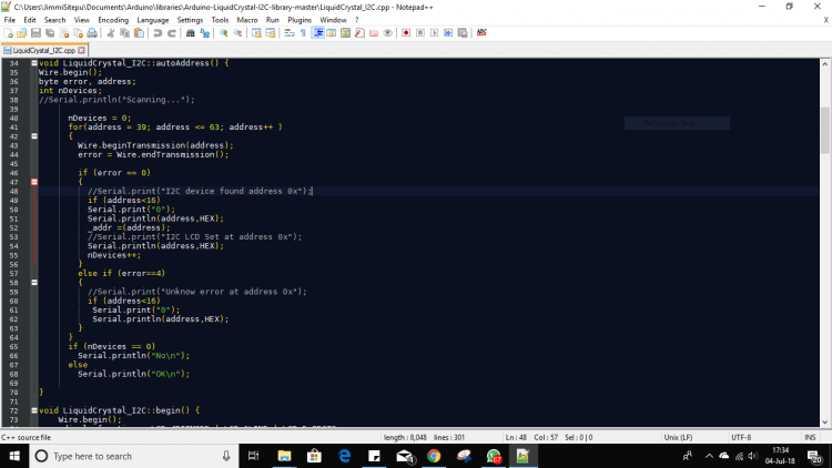 autoscan lcd arduino